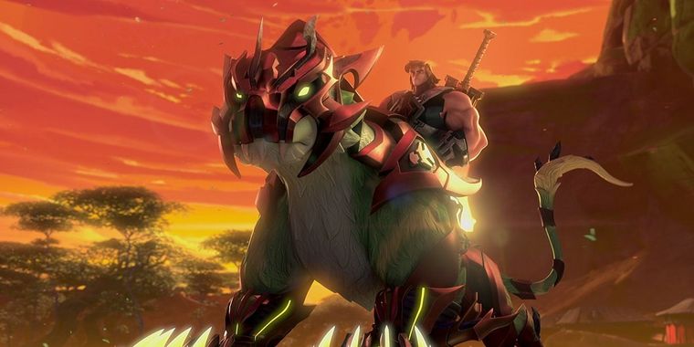 Los nuevos He-Man y Battle Cat se presentan.