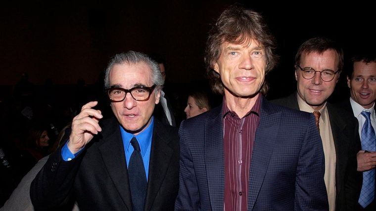 Martin Scorsese junto a Mick Jagger.