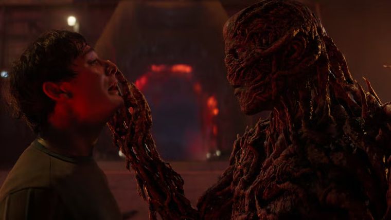 Will (Noah Schnapp) frente a frente con Vecna (Jamie Campbell Bower) Will (Noah Schnapp) frente a frente con Vecna (Jamie Campbell Bower)