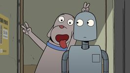 Un perror y un robot son el centro de atención la película de animación que llega este año