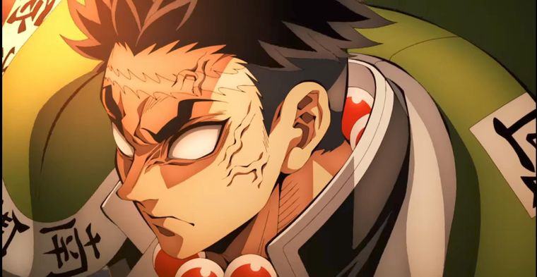 Gyomei Himejima, el Hashira de la Roca y uno de los miembros más poderosos del Cuerpo de Exterminio de Demonios.