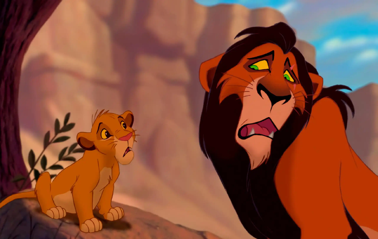 Scar temía la venganza de Simba.
