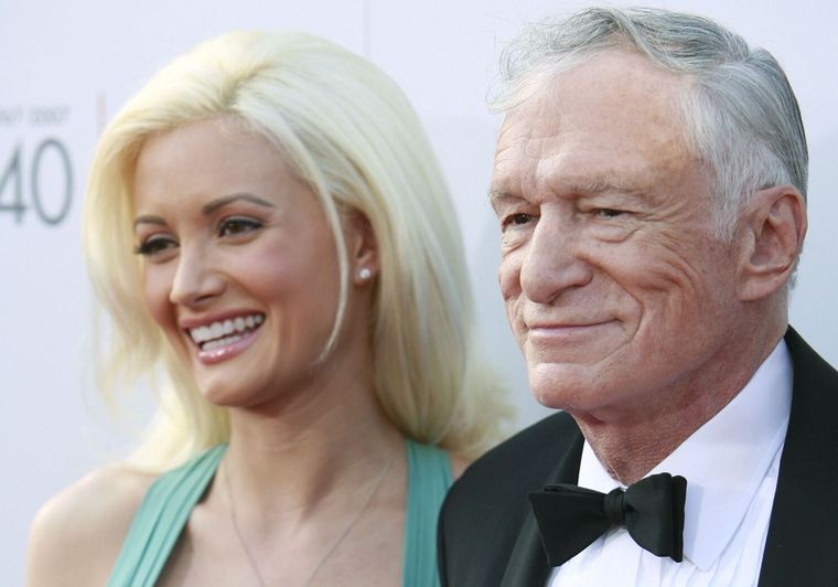 Holly Madison junto a Hugh Hefner