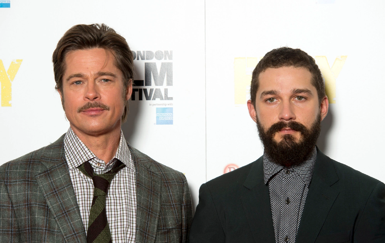Brad Pitt y Shia LaBeouf compartieron elenco en Fury.