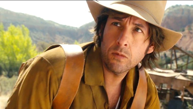 Adam Sandler como un no muy lúcido vaquero del Oeste