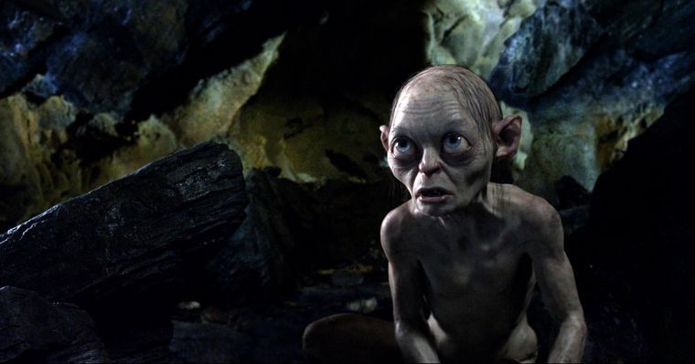 Gollum en su aparición para The Hobbit (2012), la precuela de El Señor de los Anillos.