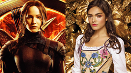 Jennifer Lawrence como Katniss Everdeen y Rachel Zegler como Lucy Gray Baird
