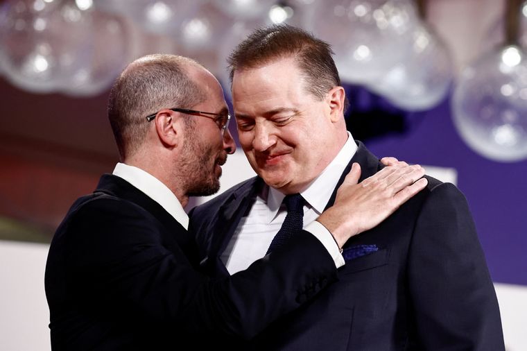 El director junto a la estrella de The Whale