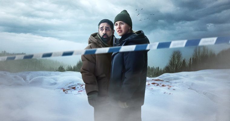 Carla Sehn y Kardo Razzazi en Los crímenes de Åre. Carla Sehn y Kardo Razzazi en Los crímenes de Åre.