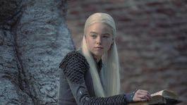Milly Alcock como Rhaenyra Targaryen en la primera temporada de House of the Dragon.