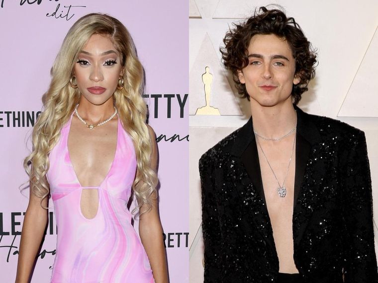 Sarah Talabi y Timothée Chalamet