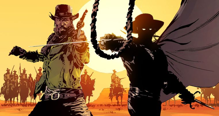 El Zorro y Django en el cómic que co escribió Quentin Tarantino.