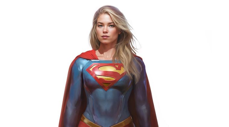 Milly Alcock como Supergirl en un fan art