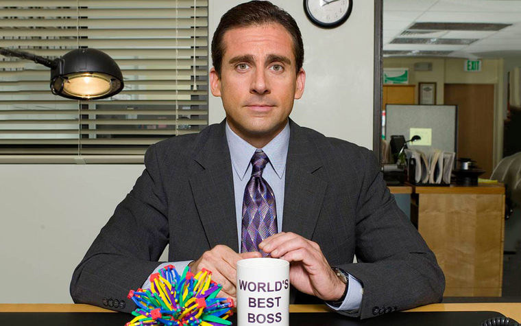 Steve Carell como el incomparable Michael Scott