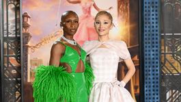 Cynthia Erivo y Ariana Grande en el estreno de Wicked