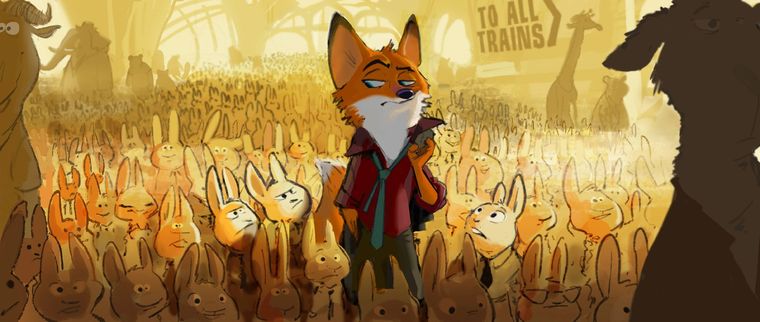 Arte conceptual de la historia original de Zootopia Arte conceptual de la historia original de Zootopia