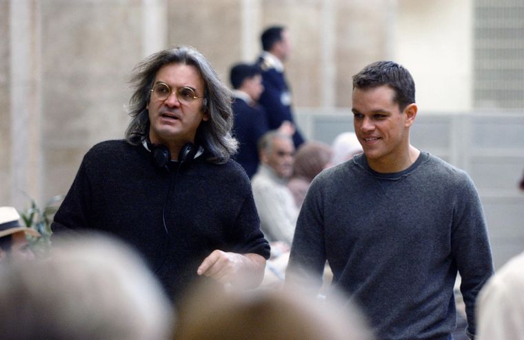 Paul Greengrass, el director de la saga Bourne, junto a Matt Damon. Paul Greengrass, el director de la saga Bourne, junto a Matt Damon.