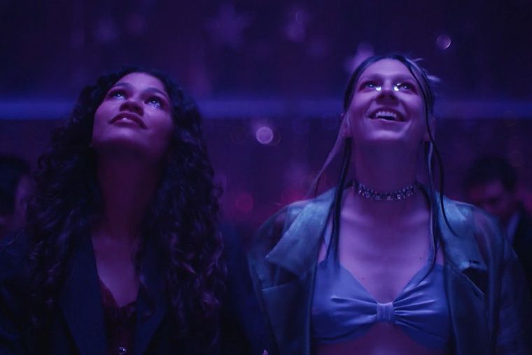 Zendaya y Hunter Schafer en Euphoria.
