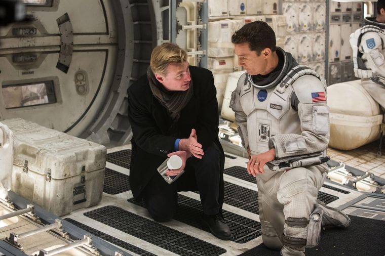 Christopher Nolan y Matthew McConaughey durante el rodaje de Interstellar