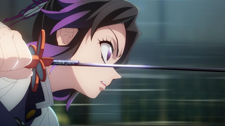 Shinobu Kocho, Pilar del Insecto y encargada de librar una de las primeras batallas en El Castillo Infinito.