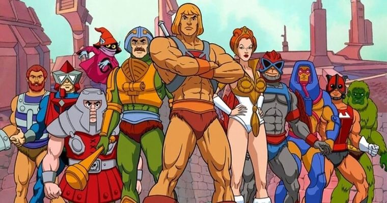 He-Man junto a Man-At-Armas y los Amos del Universo