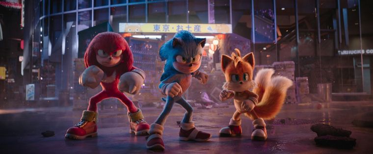 Knuckles, Sonic y Tails entrando en batalla. Knuckles, Sonic y Tails entrando en batalla.