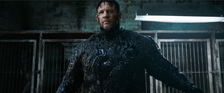 Tom Hardy y el simbionte en Venom: El último baile. Tom Hardy y el simbionte en Venom: El último baile.