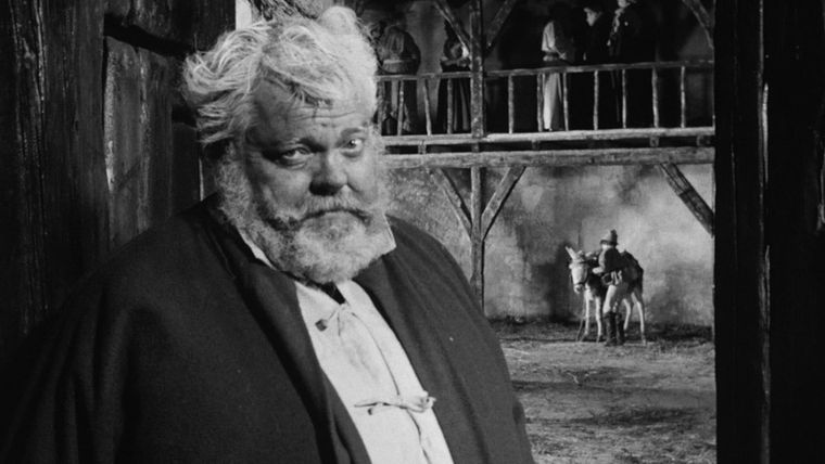 Orson Welles como Sir John Falstaff. Orson Welles como Sir John Falstaff.