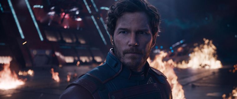 Chris Pratt en Guardianes de la Galaxia Vol. 3.