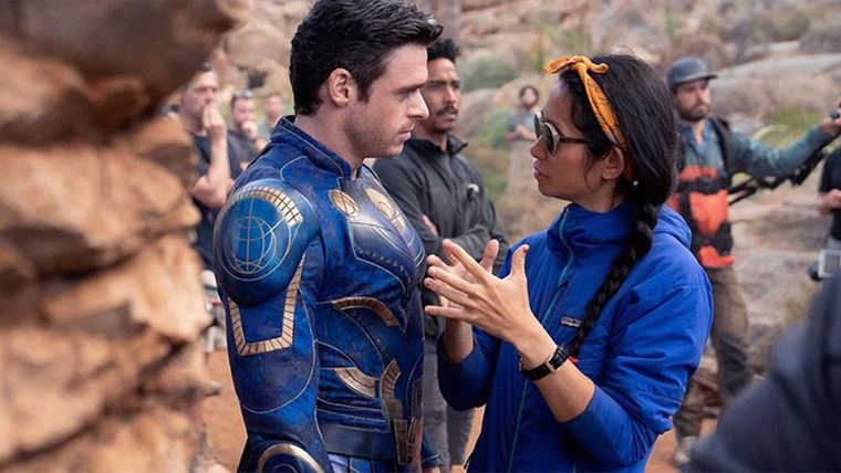 Chloé Zhao en el rodaje de Eternals. Chloé Zhao en el rodaje de Eternals. 