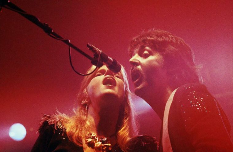 Linda y Paul McCartney durante la gira de Wings en los años 70. Linda y Paul McCartney durante la gira de Wings en los años 70.