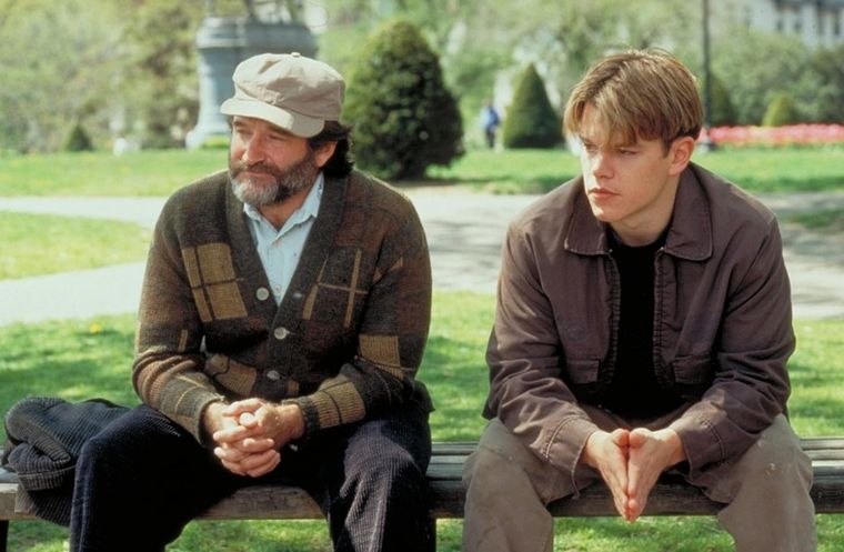 Robin Williams y Matt Damon protagonizan Good Will Hunting