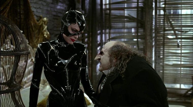 Danny DeVito y Michelle Pfeiffer en Batman Returns de 1992. 