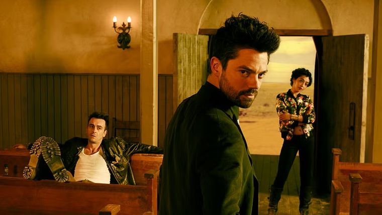 Dominic Cooper, Joe Gilgun y Ruth Negga son los protagonistas de Preacher. Dominic Cooper, Joe Gilgun y Ruth Negga son los protagonistas de Preacher.