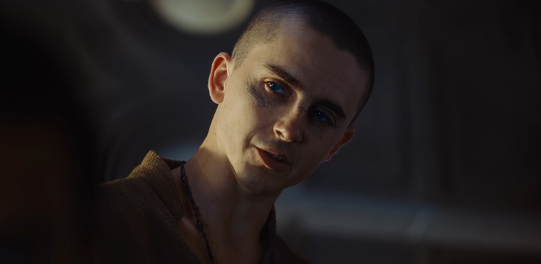Timothée Chalamet como Paul Atreides.&nbsp;