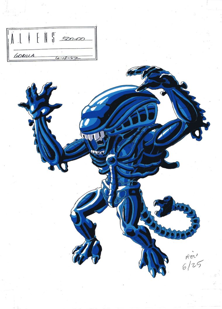 El Alien Gorila animado para el comercial que Kenner descartó. El Alien Gorila animado para el comercial que Kenner descartó.