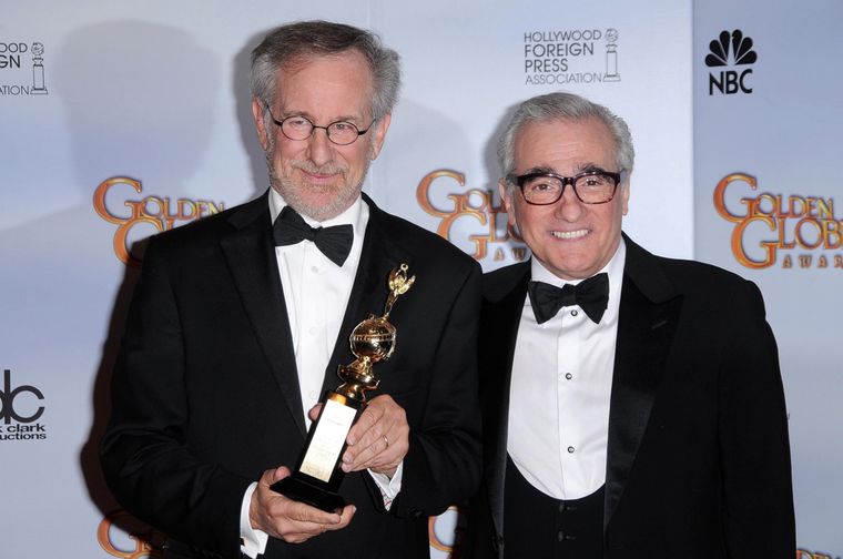 Steven Spielberg y Martin Scorsese durante la 66º edición de los Globos de Oro