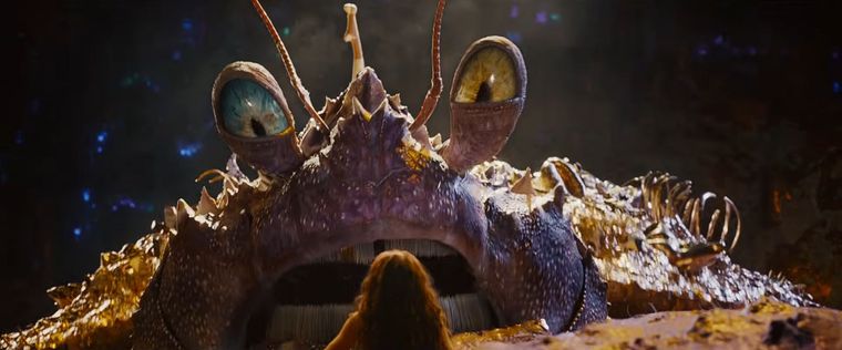 El gigantesco Tamatoa se deja ver en el nuevo trailer de Moana. El gigantesco Tamatoa se deja ver en el nuevo trailer de Moana.