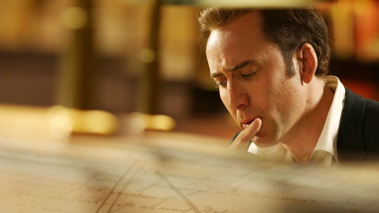 Nicolas Cage como Benjamin Franklin Gates, protagonista de La Leyenda del Tesoro Perdido