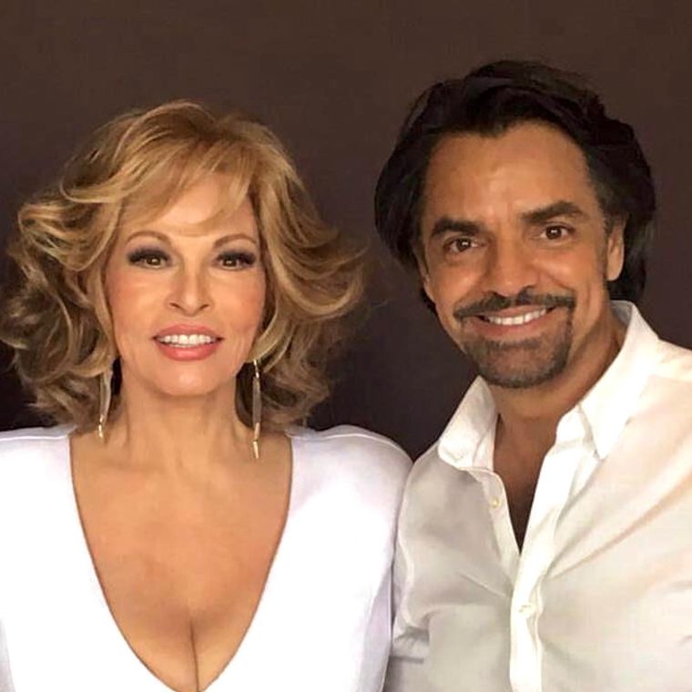 Raquel Welch junto a Eugenio Derbez