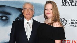 MArtin Scorsese y su joven hija, Francesca