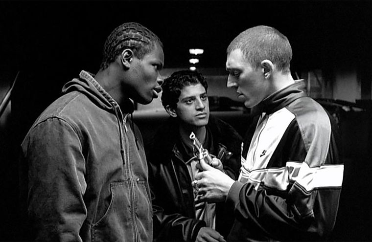 Vincent Cassel, Saïd Taghmaoui y Hubert Kounde protagonizan La Haine. Vincent Cassel, Saïd Taghmaoui y Hubert Kounde protagonizan La Haine.
