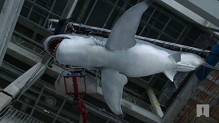 El tiburón metálico está ahora en el Museo de la Academia de Hollywood. El tiburón metálico está ahora en el Museo de la Academia de Hollywood.