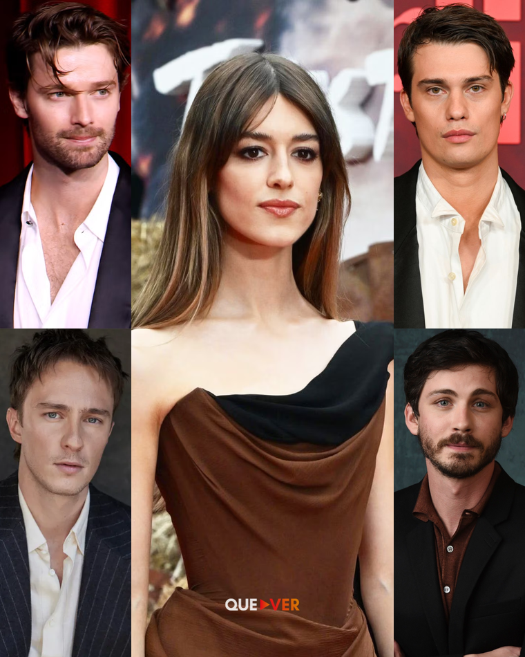 Patrick Schwarzenegger, Daisy Edgar-Jones, Nicholas Galitzine, Drew Starkey, y Logan Lerman. Patrick Schwarzenegger, Daisy Edgar-Jones, Nicholas Galitzine, Drew Starkey, y Logan Lerman. 