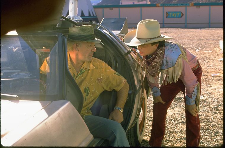 El Doc y Marty en la tercera entrega de Back to the Future