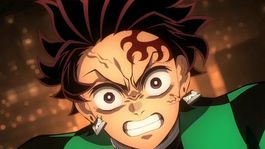Tanjiro entrando a la Fortaleza Infinita, la guarida de Muzan