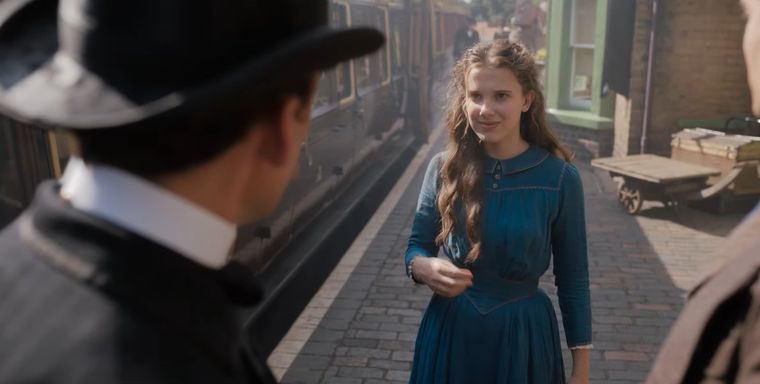 Millie Bobby Brown compartió una imagen suya del detrás de escena de Enola Holmes