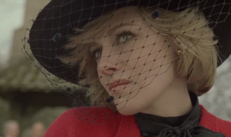Kristen Stewart interpreta a Lady Di en Spencer de Pablo Larraín. Foto: Prime Video.