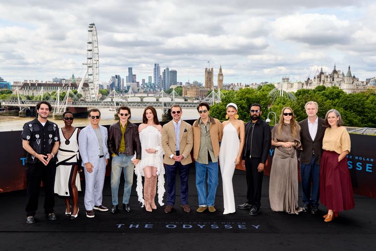 El elenco de La Odisea durante la photocall en Londres. El elenco de La Odisea durante la photocall en Londres.