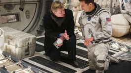 Christopher Nolan y Matthew McConaughey durante el rodaje de Interstellar